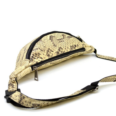 Exclusive banana belt bag made of python skin REP5-3035-3md from Tarwa
