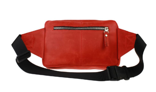 Сумка бананка на пояс 106-3(26) червона
