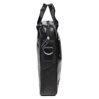 Чоловіча шкіряна сумка через плече Borsa Leather K18859-black