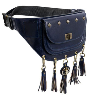 Leather Fanny Pack Bag Belt Bag for Women - Rebecca - Blue Time Resistance 5211001