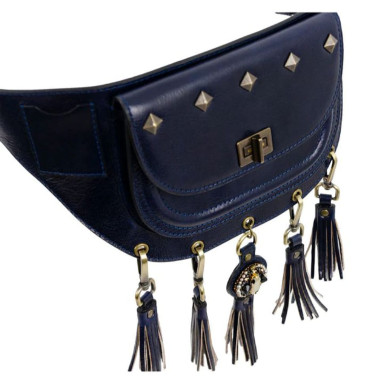 Leather Fanny Pack Bag Belt Bag for Women - Rebecca - Blue Time Resistance 5211001