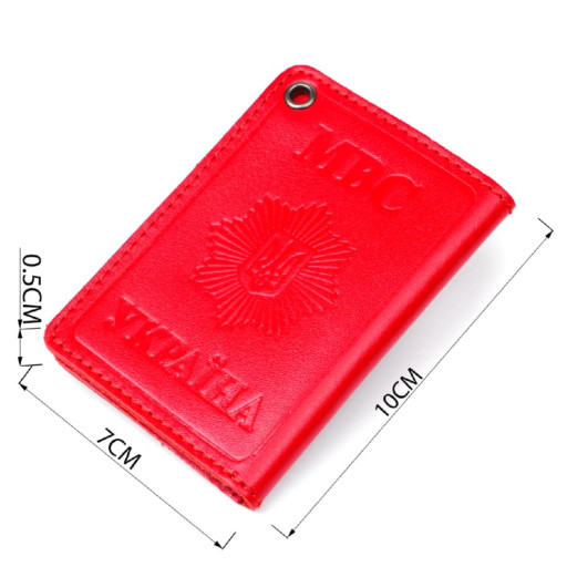 Компактная обложка на документы МВС Украины SHVIGEL 13978 Красная