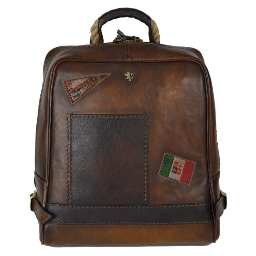 Pratesi BMA102 - Firenze Laptop Backpack in cow leather B102 Bruce Brown