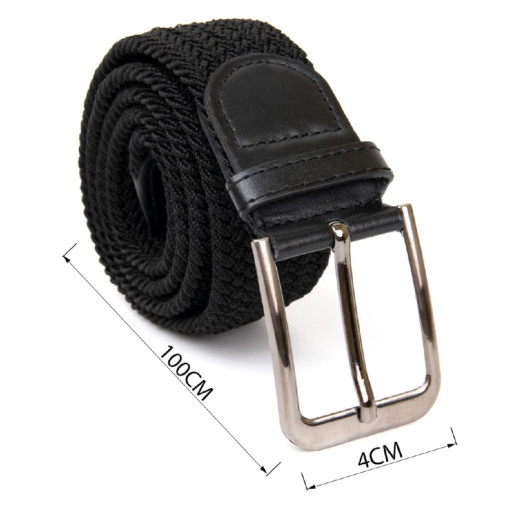 Текстильний ремінь чоловічий класика Vintage 20521 Чорний