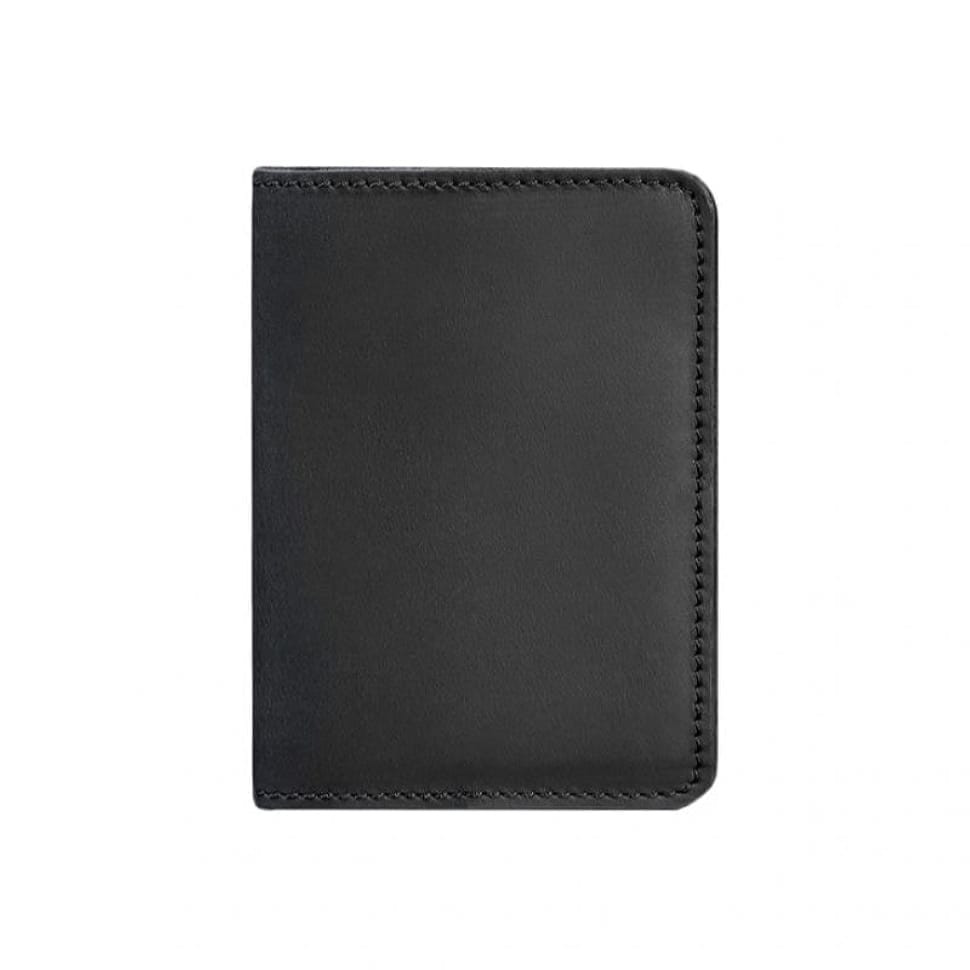 Шкіряна обкладинка для паспорта 1.3 чорна Crazy Horse