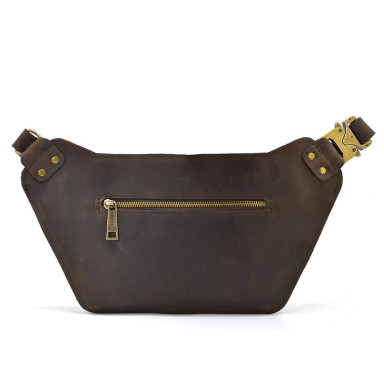 Leather banana waist brown horseskin RC-8133-3md TARWA