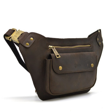 Leather banana waist brown horseskin RC-8133-3md TARWA