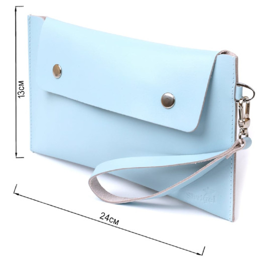 Шкіряна жіноча тревел-косметичка Shvigel 16424 Синій