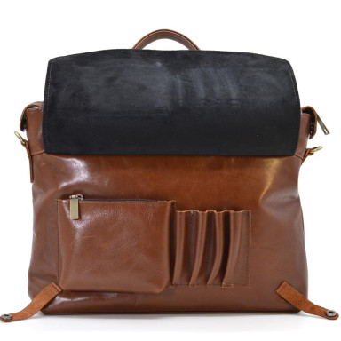 Leather mens bag in Hennessy color TARWA GB-7120-3md