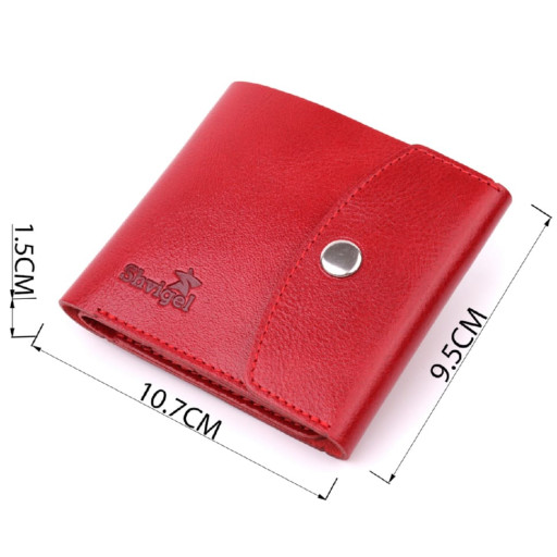 Жіноче невелике шкіряне портмоне Shvigel 16618 Червоний