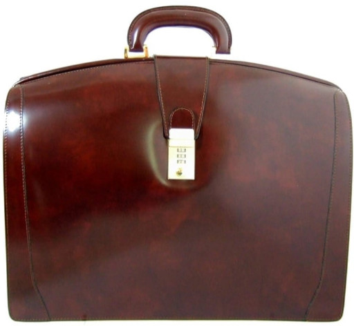 Pratesi RCF120 - Brunelleschi Briefcase in cow leather Radica Coffee