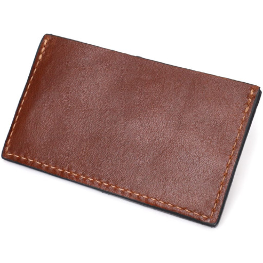 Візитниця із натуральної фактурної шкіри під змію KARYA 20985 Бежевий