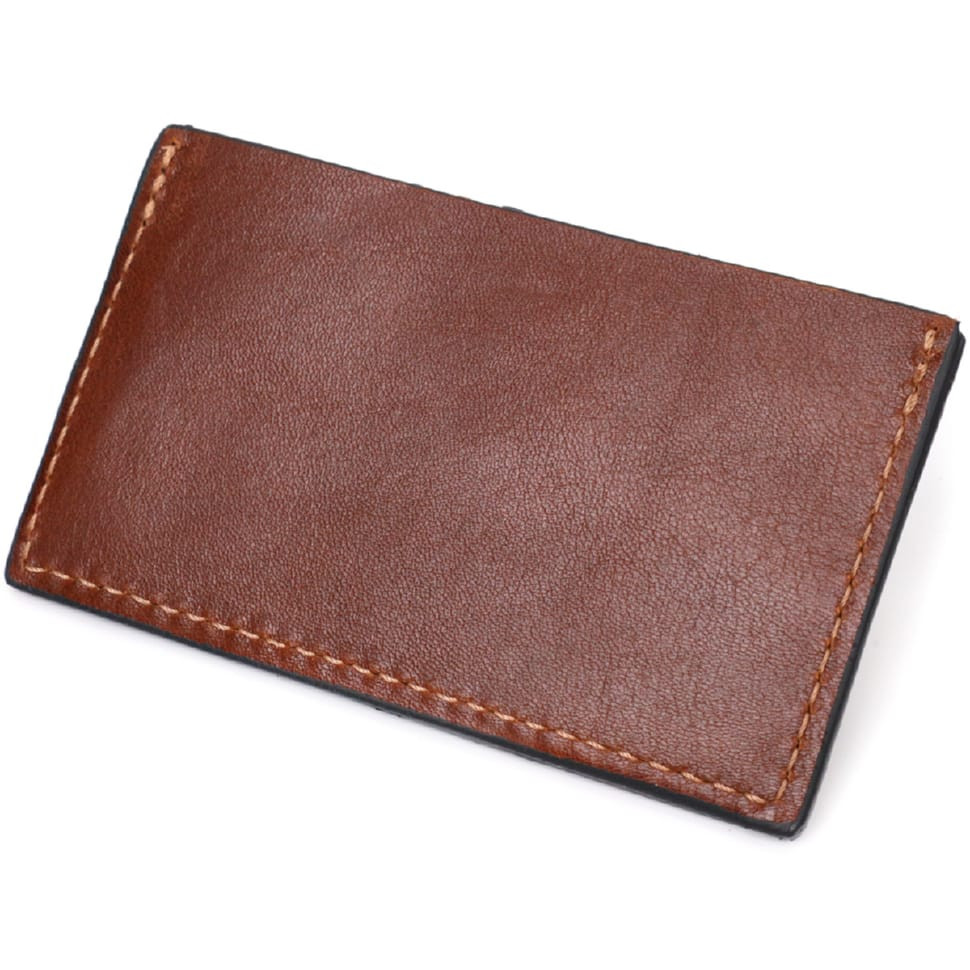 Візитниця із натуральної фактурної шкіри під змію KARYA 20985 Бежевий