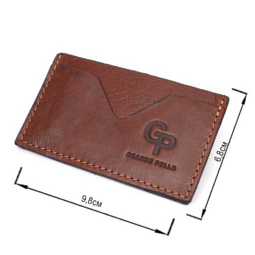 Візитниця із натуральної фактурної шкіри під змію KARYA 20985 Бежевий