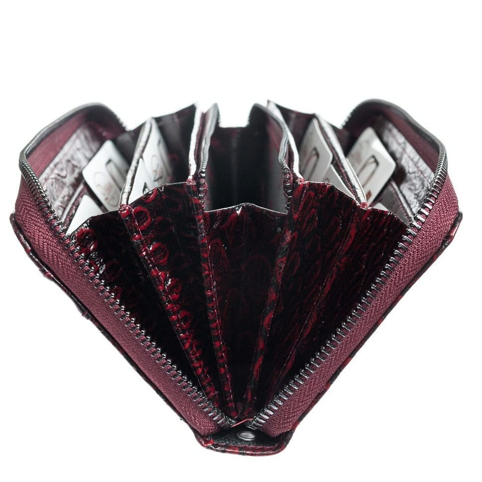 Гаманець жіночий шкіряний Desisan 09-661 бордо луска