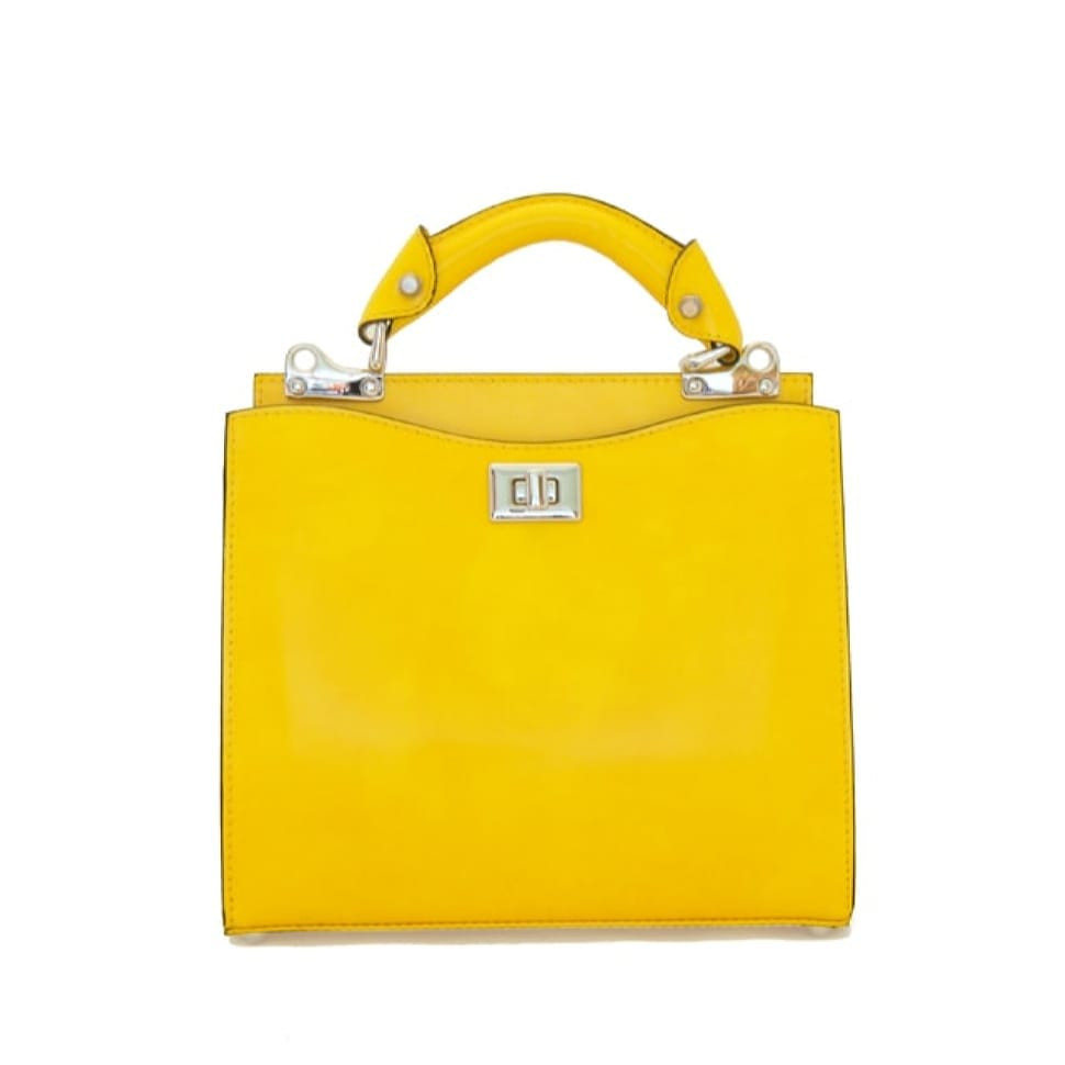 Pratesi RYE150/26 - Anna Maria Luisa de' Medici Невеликий Lady Bag in cow leather Radica Yellow
