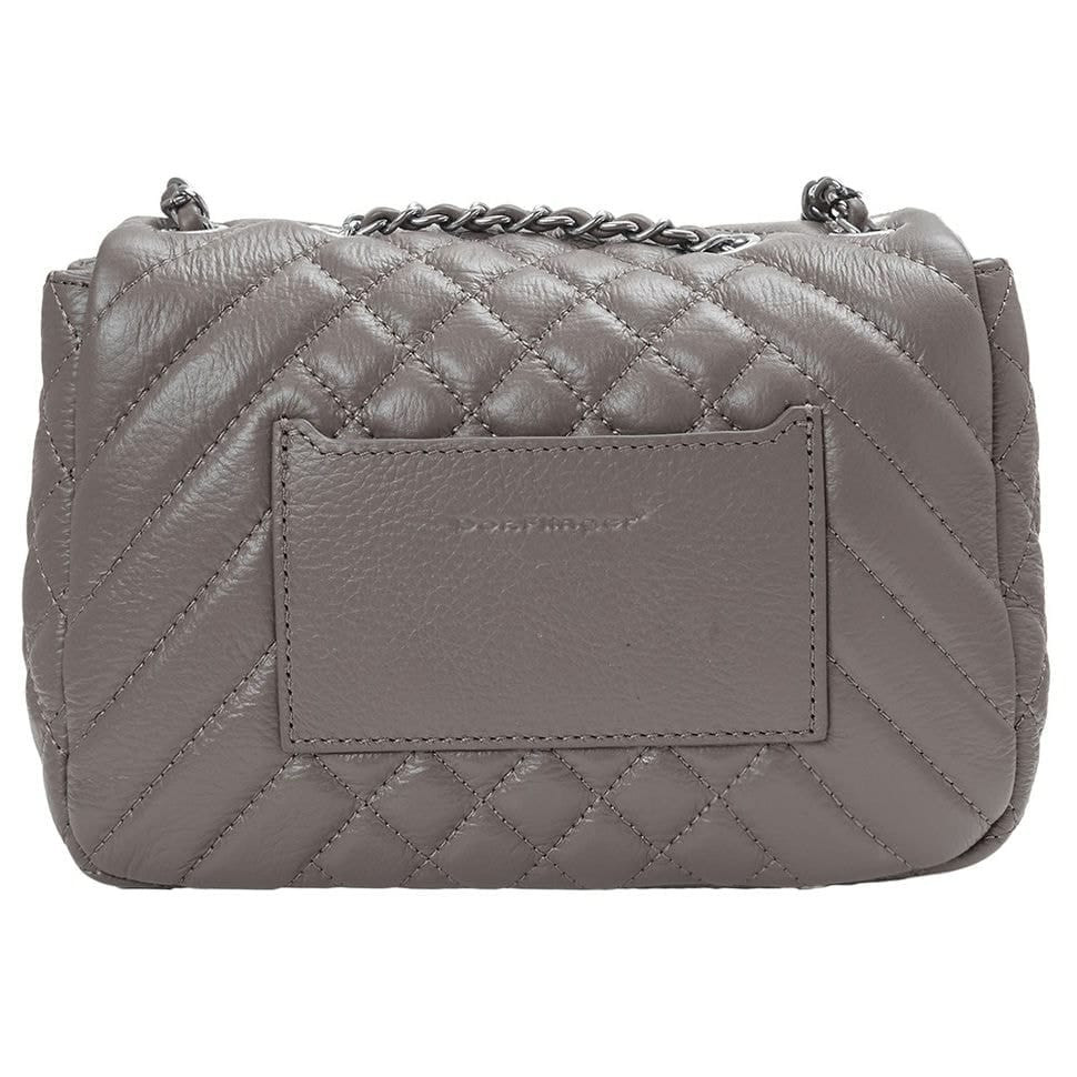 Сумка жіноча шкіряна DER FLINGER DF2020043-10 сіра