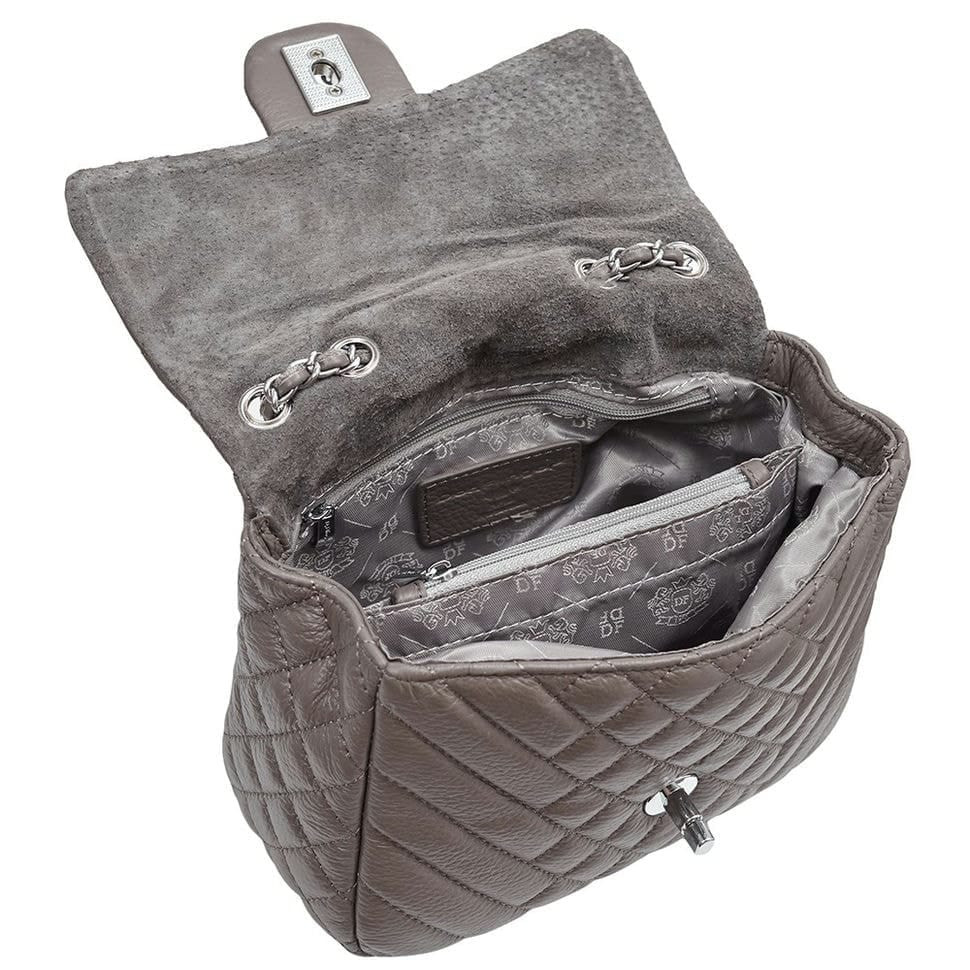 Сумка жіноча шкіряна DER FLINGER DF2020043-10 сіра