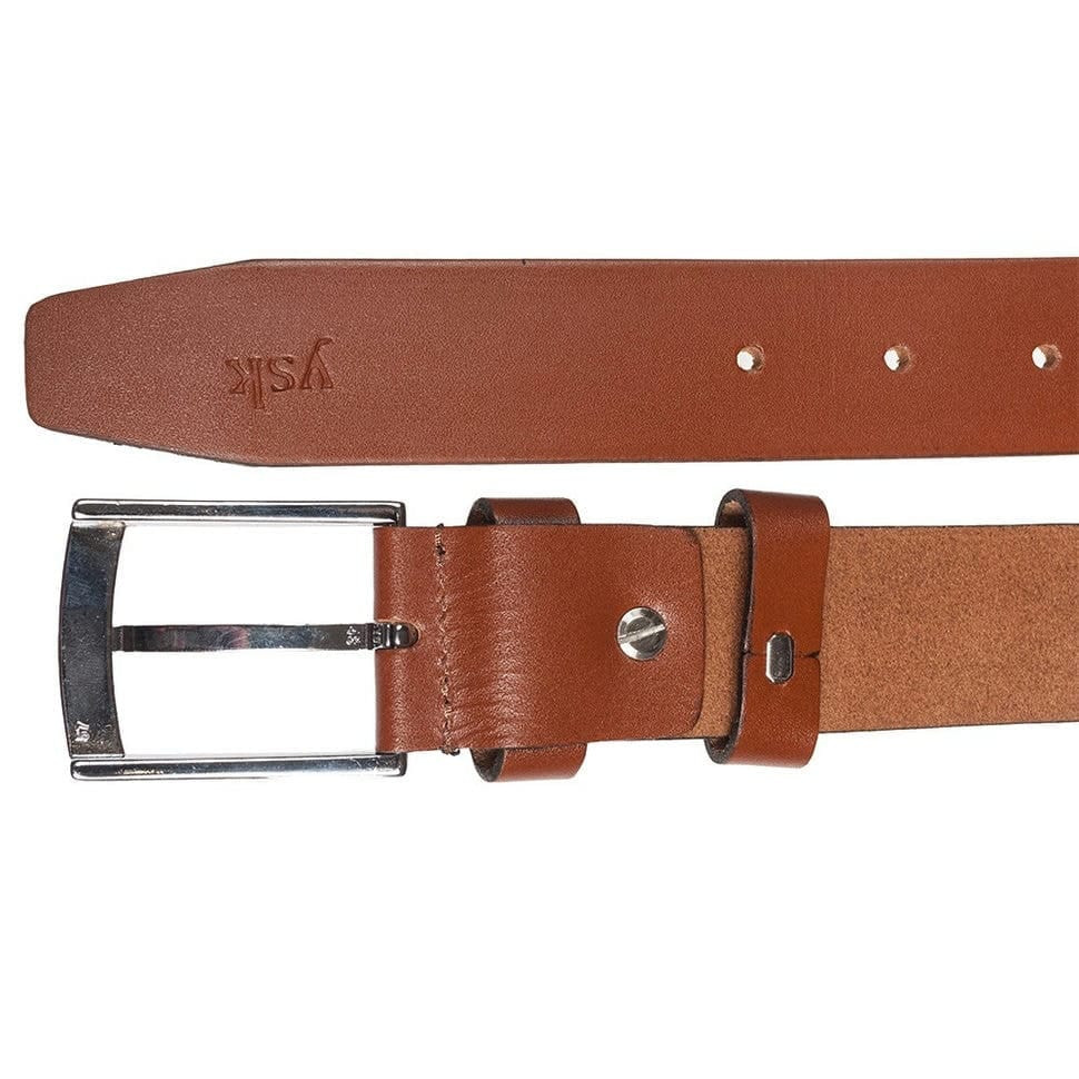 Ремінь шкіряний YSK джинсовий 4см 4-2007-3 рудий