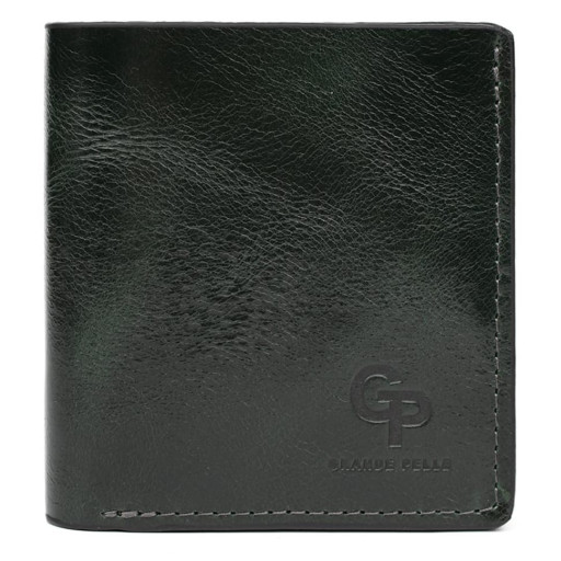 Портмоне Lettera с монетницей, зеленый Алькор Grande Pelle 537391