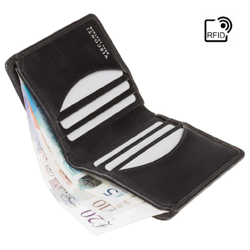 Men's wallet Visconti CR91 Caiman with RFID (Black)