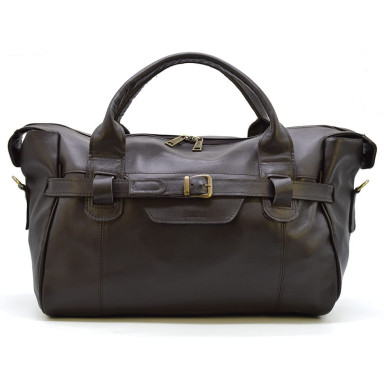 Travel leather bag GC-7079-3md brand TARWA, brown