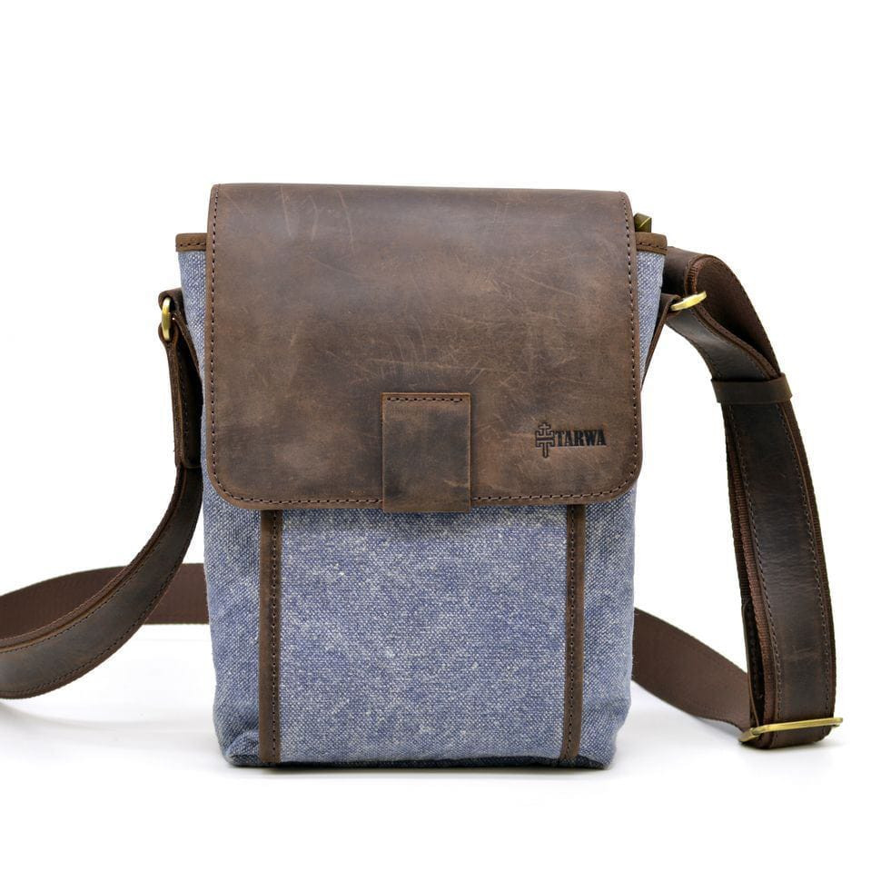 Сумка через плече канвас + шкіра RKj-3938-4lx Tarwa