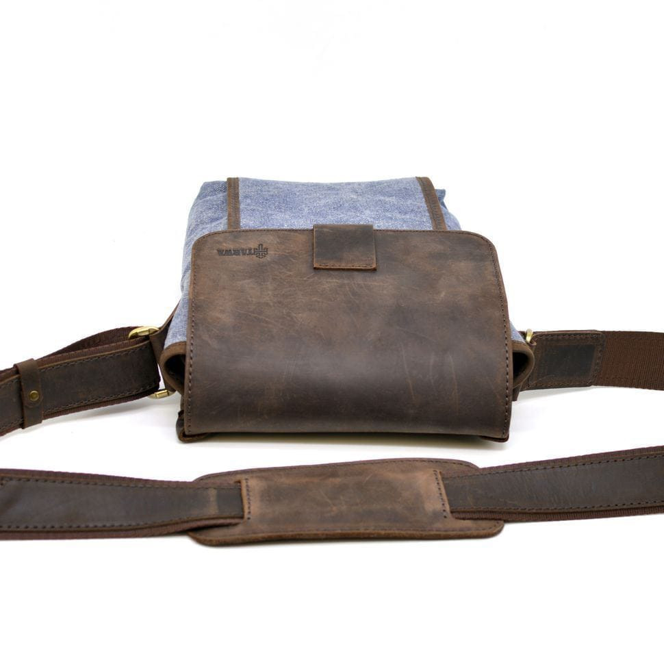 Сумка через плече канвас + шкіра RKj-3938-4lx Tarwa