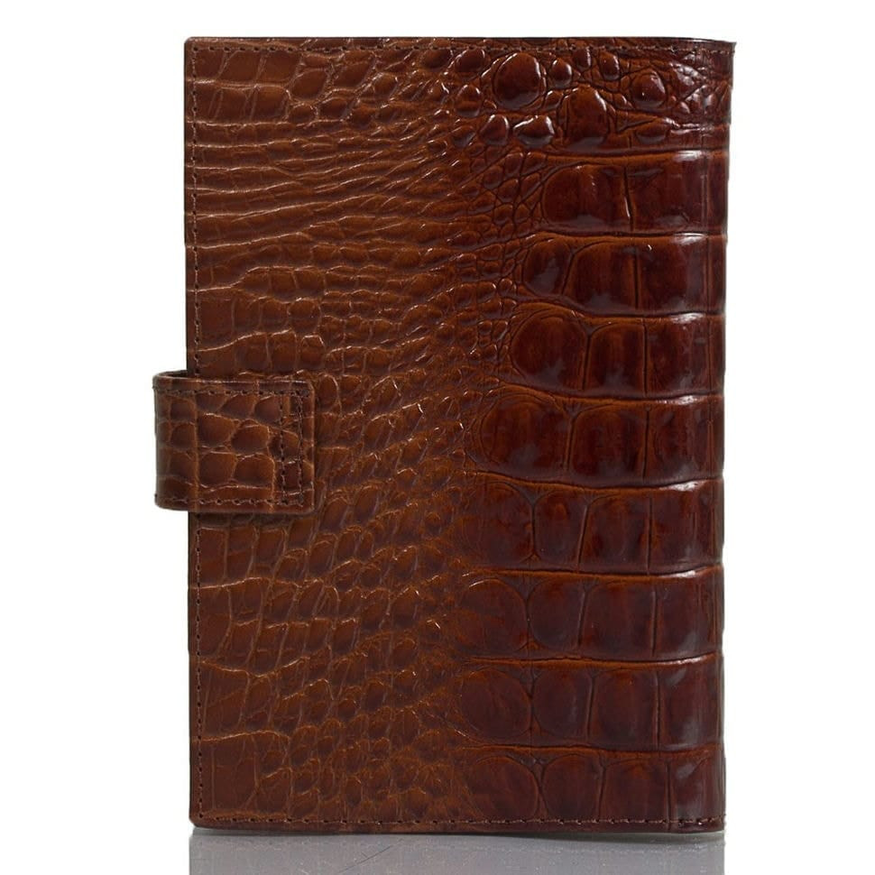 Обкладинка авто+паспорт шкіряна Desisan 102-587 рудий кроко лак