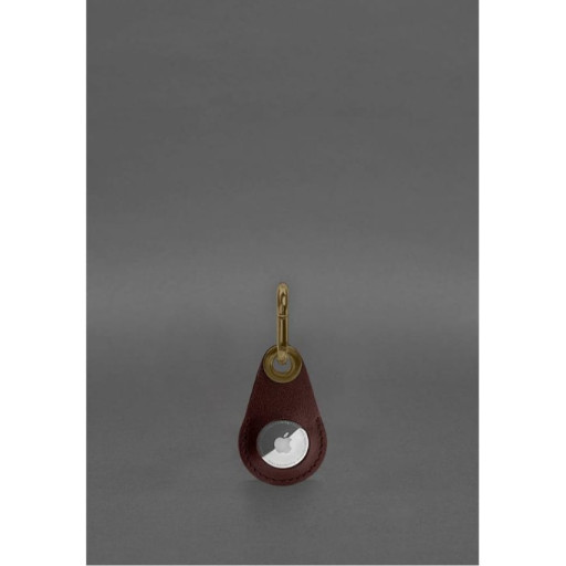 Шкіряний чохол для Apple AirTag Бордовий