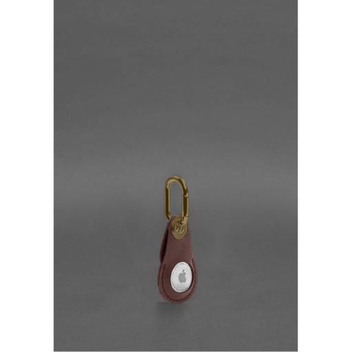 Шкіряний чохол для Apple AirTag Бордовий