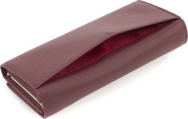 Burgundy Women`s Large Leather Wallet Marco Coverna MA150-1 WineRed