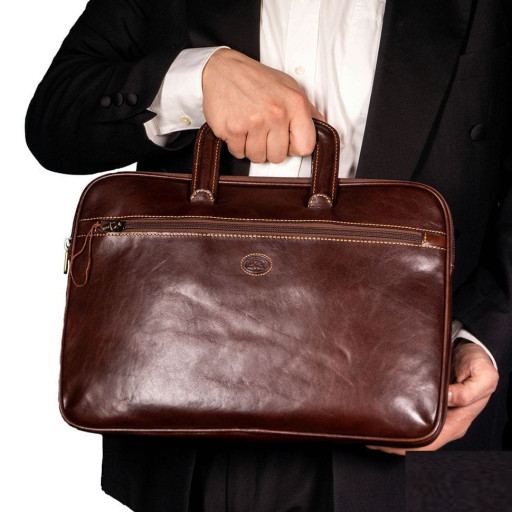 Папка для паперів шкіряна Italico 8090 moro коричневий TONY PEROTTI