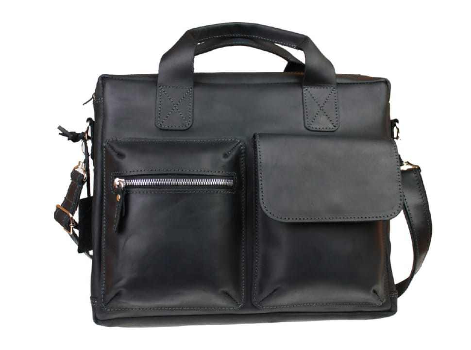 Bag man's large leather A4 SULLIVAN 74224 (46) black