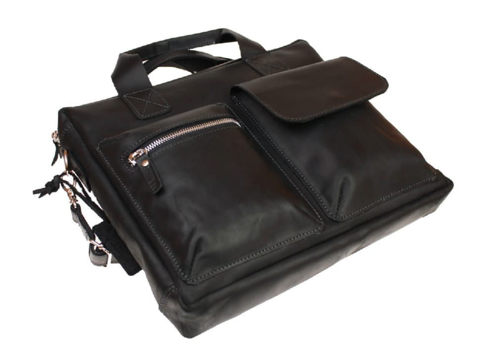 Bag man's large leather A4 SULLIVAN 74224 (46) black