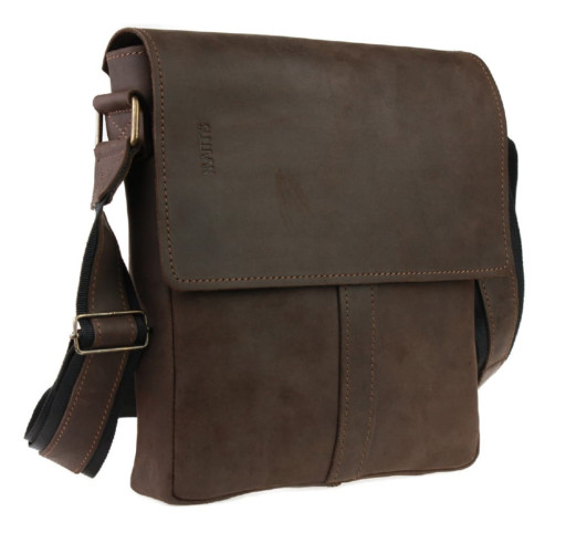 Сумка чоловіча шкіряна на плече SULLIVAN 35449(30) коричнева