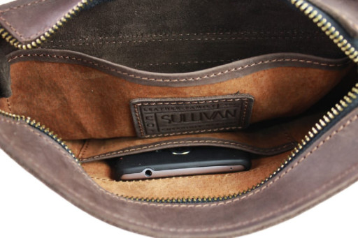 Сумка чоловіча шкіряна на плече SULLIVAN 35449(30) коричнева