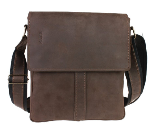 Сумка чоловіча шкіряна на плече SULLIVAN 35449(30) коричнева