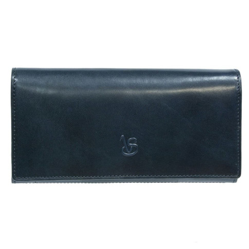 Шкіряне портмоне Viasorte 3630 navy синій