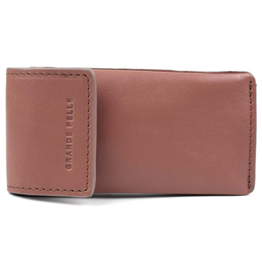 Ключниця шкіряна Grande Pelle 400665 глянцева пудрова