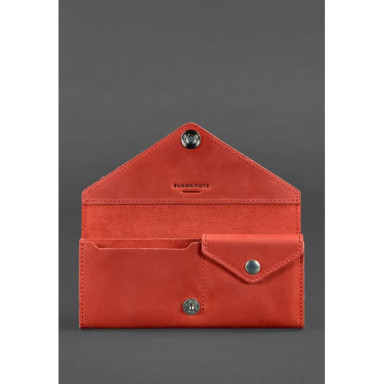 Женский кожаный кошелек Керри 1.0 коралловый