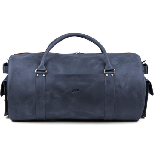 Дорожня сумка баул із натуральної шкіри RK-6564-4lx TARWA синя