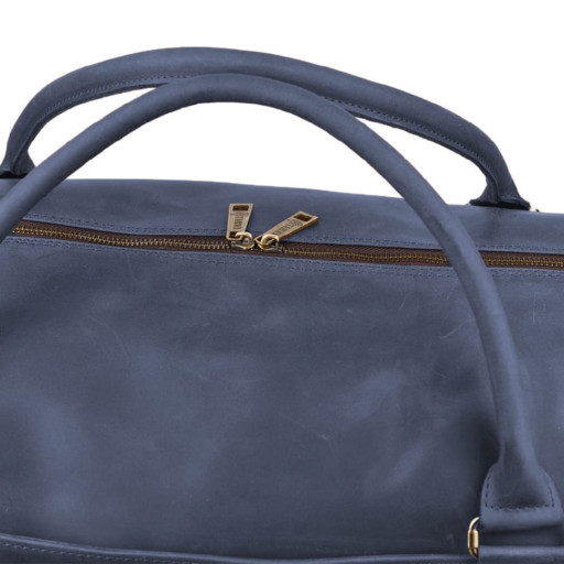 Дорожня сумка баул із натуральної шкіри RK-6564-4lx TARWA синя