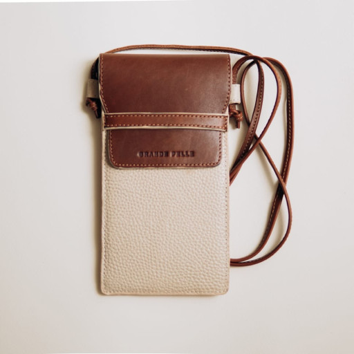 Міні сумка чохол для телефону, панч Grande Pelle 70374323 комбінована
