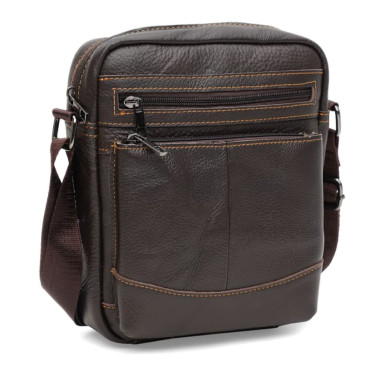 Men's leather bag Keizer K1133br-brown