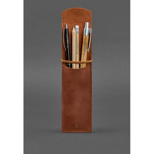 Шкіряний чохол для ручок 1.0 світло-коричневий Crazy Horse