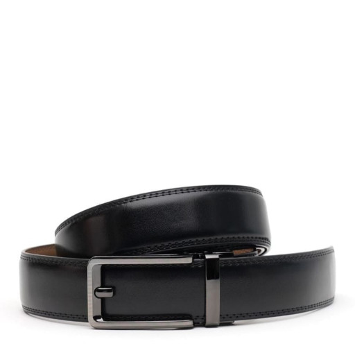 Чоловічий ремінь із натуральної шкіри V1GKX11-black