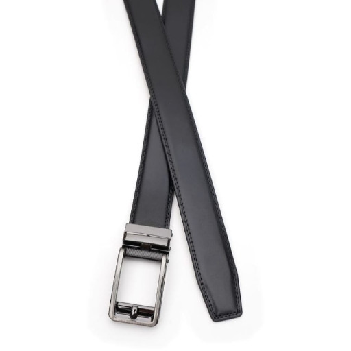 Чоловічий ремінь із натуральної шкіри V1GKX11-black