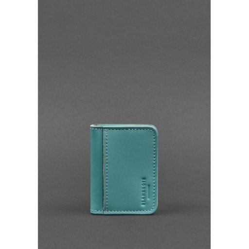 Шкіряна обкладинка для ID-паспорта та прав водія 4.0 бірюзова