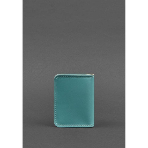 Шкіряна обкладинка для ID-паспорта та прав водія 4.0 бірюзова